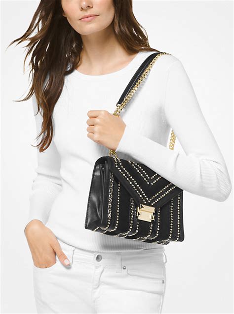 michael kors whitney large mixed media convertible shoulder bag|Whitney Large Mixed.